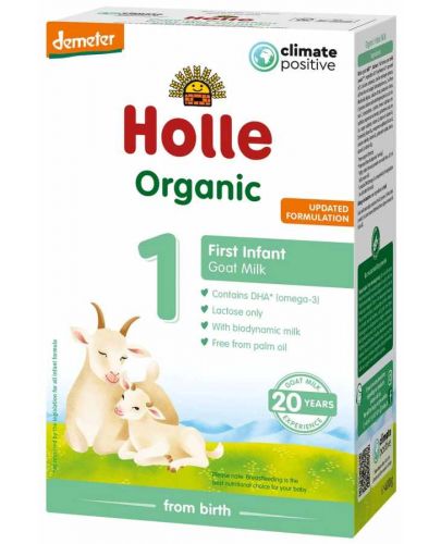 Био козе мляко за кърмачета Holle Organic 1, 400 g - 2