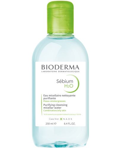 Bioderma Sébium Мицеларна вода H20, 250 ml - 1