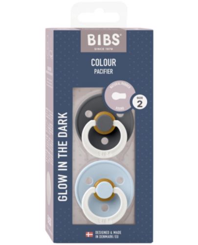 Биберони Bibs - Colour, Iron Glow-Baby Blue Glow, 6-18 месеца, 2 броя - 4