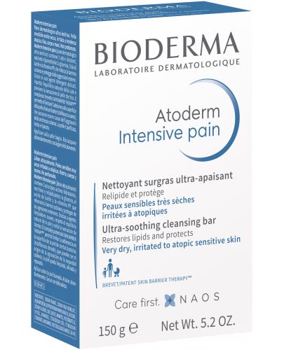 Bioderma Atoderm Силноуспокояващо измивно барче Intensive Pain , 150 g - 1
