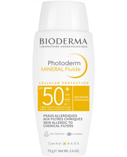 Bioderma Photoderm Слънцезащитен минерален флуид Mineral, SPF 50+, 75 g - 1