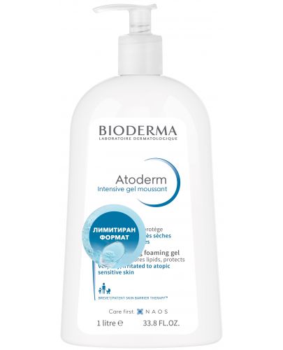 Bioderma Atoderm Измиващ гел-мус Intensive, 1000 ml (Лимитирано) - 1