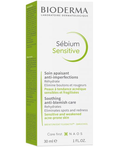 Bioderma Sébium Успокояващ крем против несъвършенства Sensitive, 30 ml - 3
