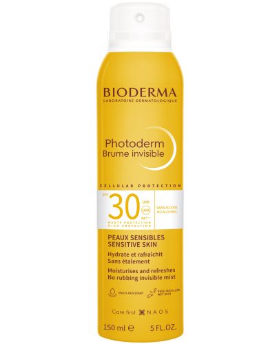Bioderma Photoderm Слънцезащитен прозрачен спрей Brume Invisible, SPF 30, 150 ml - 1