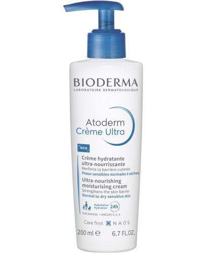 Bioderma Atoderm Успокояващ крем за лице и тяло Ultra, помпа, 200 ml - 1