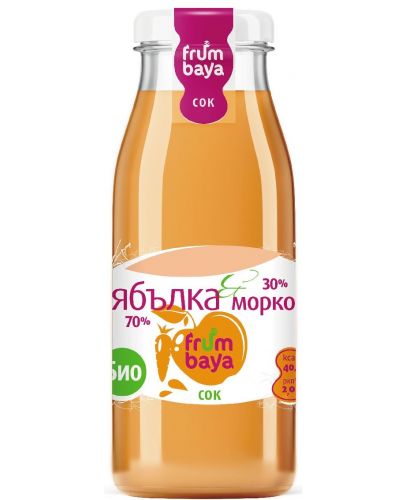 Био сок Frumbaya - Ябълка и морков, 250 ml - 1