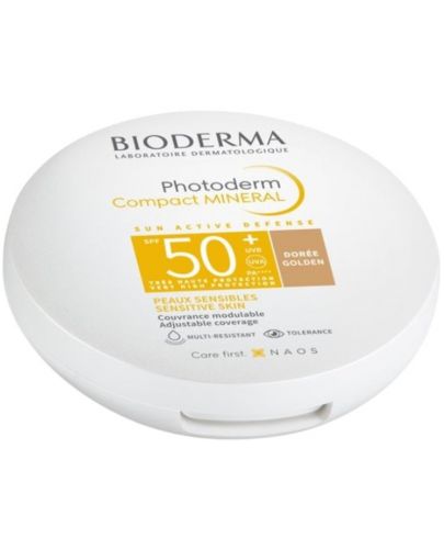 Bioderma Photoderm Минерална пудра, златист цвят, SPF 50+, 10 g - 1