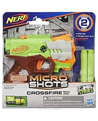 Бластер Hasbro Nerf  Microshots Crossfire, с 2 стрели - 1