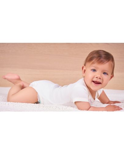Боди с къс ръкав Bio Baby - органичен памук, 68 cm, 4-6 месеца, бяло - 4
