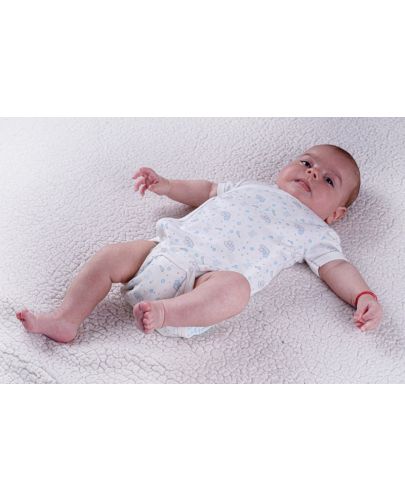 Боди с къс ръкав Bio Baby - Органичен памук, 62 cm, 3-4 месеца, синьо - 3