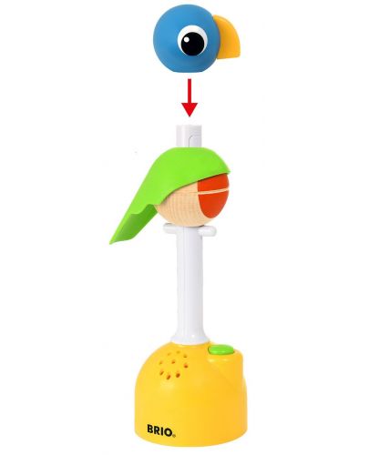 Детска играчка Brio Baby - Натисни и запиши, папагал - 3