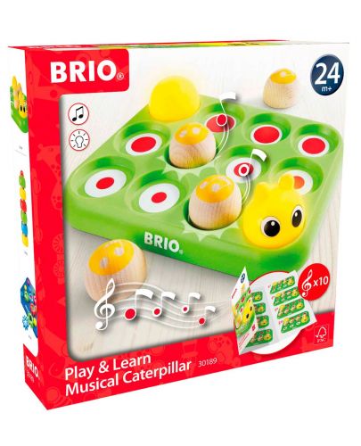 Музикална играчка Brio Baby - Играй и учи, гъсеница - 5