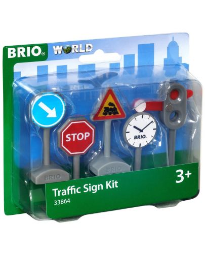Игрален комплект Brio World - Пътни знаци - 3