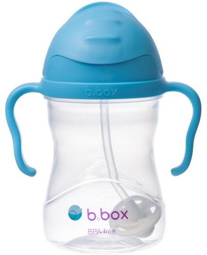 Бутилка със сламка b.box - Sippy cup, 240 ml, Blueberry - 3