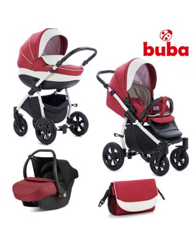 Бебешка количка Buba 3в1 - Forester 593, червена - 1