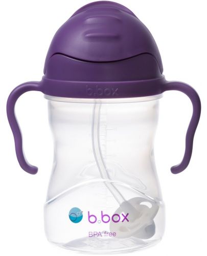 Бутилка със сламка b.box - Sippy cup, 240 ml, Grape - 2
