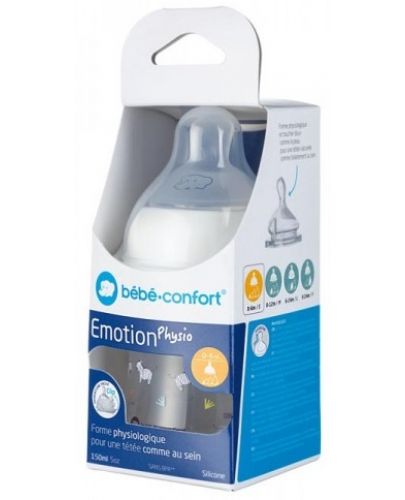 Бутилка Bebe Confort - Emotion Physio, Easy Clip, 150 ml, Savannah - 2