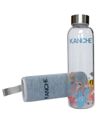 Бутилка Kanche - морското дъно, стъклена, 500 ml - 1