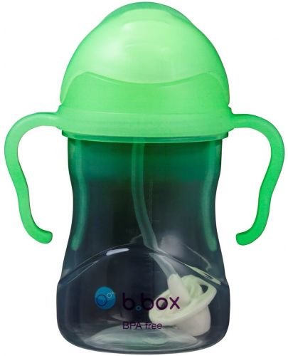 Бутилка със сламка b.box - Sippy cup, 240 ml, Glow in the dark - 4