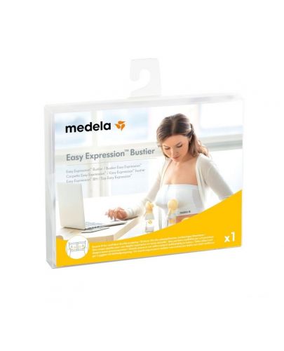 Бюстие за лесно изцеждане Medela - Easy Expression, размер S, бяло - 2