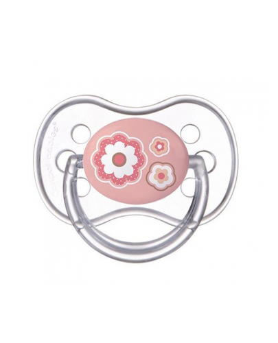 Силиконова залъгалка Canpol Newborn Baby - 6-18 месеца, розова - 1