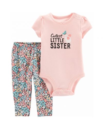 Carter's Комплект боди и панталонки Малката сестра - 1