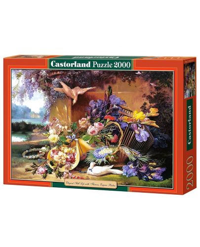Пъзел Castorland от 2000 части - Цветя и птици - 1