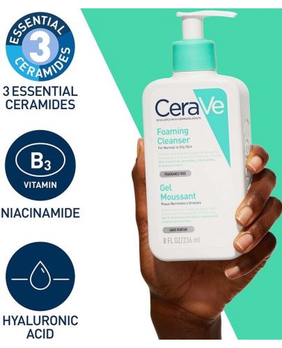 CeraVe Измиваща гел-пяна за лице и тяло, 473 ml - 4