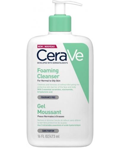 CeraVe Измиваща гел-пяна за лице и тяло, 473 ml - 1
