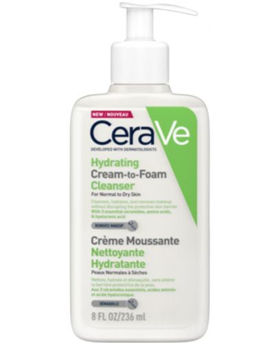 CeraVe Хидратираща измиваща крем пяна, 236 ml - 1