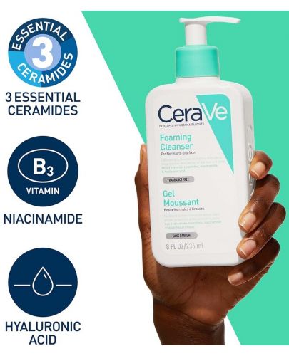 CeraVe Измиваща гел-пяна за лице и тяло, 1000 ml (Лимитирано) - 4