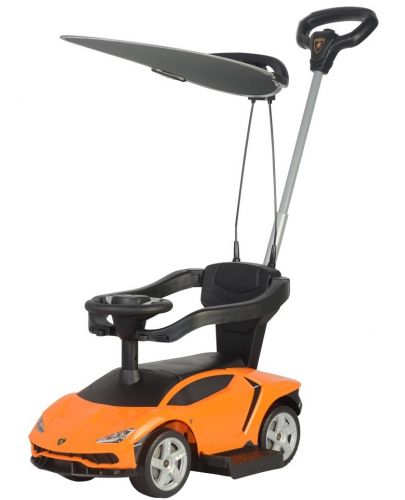Кола с дръжка и сенник Chipolino - Lamborghini, оранжева - 1