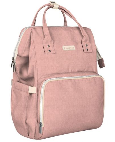 Чанта за бебешки принадлежности 2 в 1 KikkaBoo - Siena, розова - 1