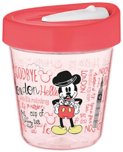 Чаша за път с героите на Disney - Лондон, 350 ml, червена - 1