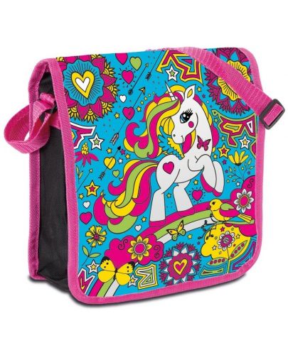 Чанта за оцветяване Grafix - Пони, с 4 маркера - 3