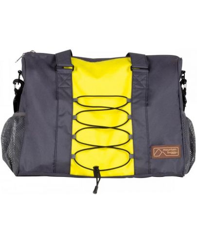 Чанта за количка Phil&Teds - Mountain Buggy, V1, с халки, сиво с жълто - 1