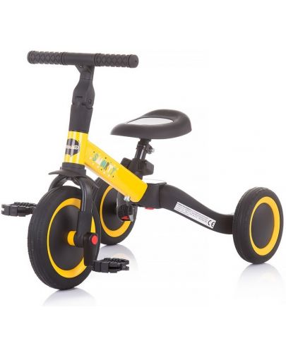 Триколка/ балансно колело Chipolino 2 в 1 Смарти - Черно и жълто - 1