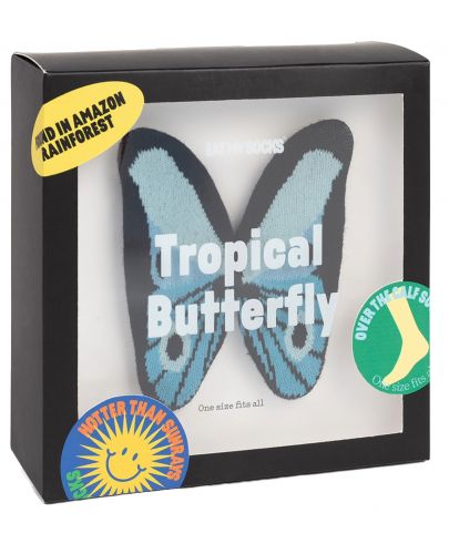 Чорапи Eat My Socks - Tropical Butterfly, Blue - 1