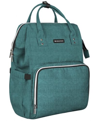 Чанта за бебешки принадлежности 2 в 1 KikkaBoo - Siena, тъмнозелена - 1