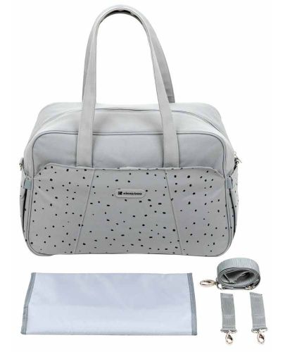 Чанта за бебешки принадлежности KikkaBoo - Chelsea, Dots Grey - 1