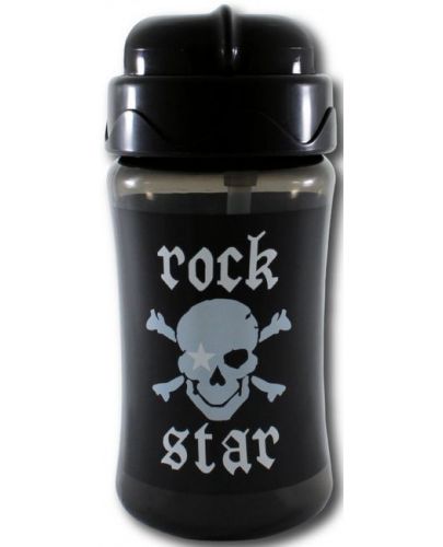 Чаша със силиконова сламка Rock Star Baby - 340 ml , пират - 1