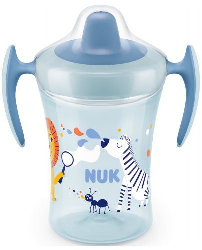 Чаша с мек накрайник Nuk Evolution - Trainer cup, 230 ml, за момче - 1