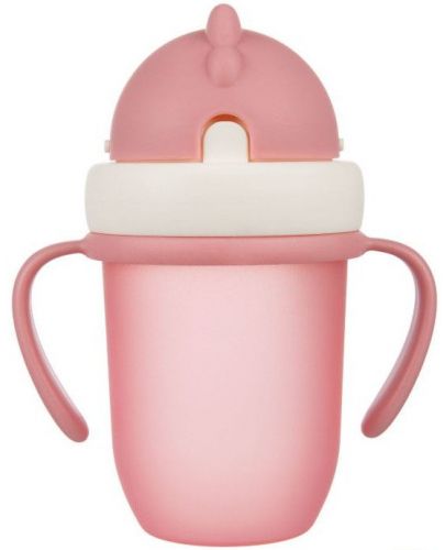 Чаша с Flip-top сламка Canpol babies - Matte Pastels,  210 ml, розова - 1
