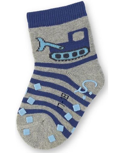 Чорапи за пълзене Sterntaler - Багер, 23-24 размер, сиви - 1