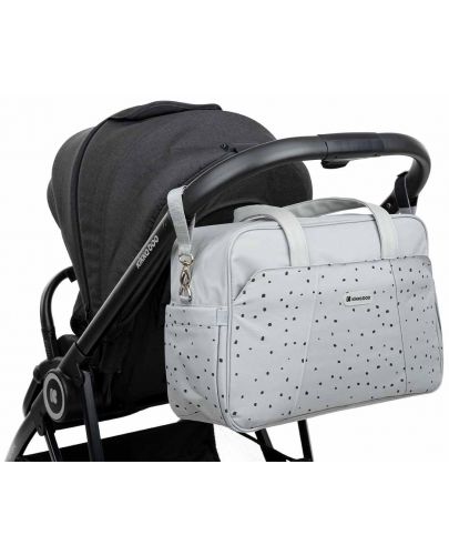 Чанта за бебешки принадлежности KikkaBoo - Chelsea, Dots Grey - 8