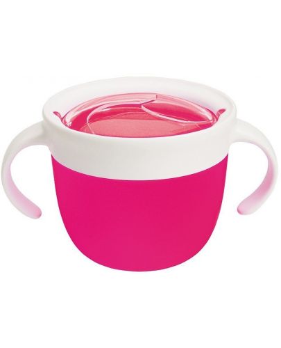 Чаша с капаче и дръжка за храна Munchkin - Розова - 1