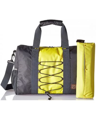 Чанта за количка Phil&Teds - Mountain Buggy, V1, с халки, сиво с жълто - 2
