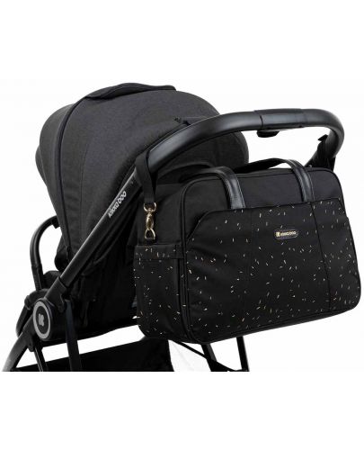Чанта за бебешки принадлежности KikkaBoo - Chelsea, Confetti Black - 8