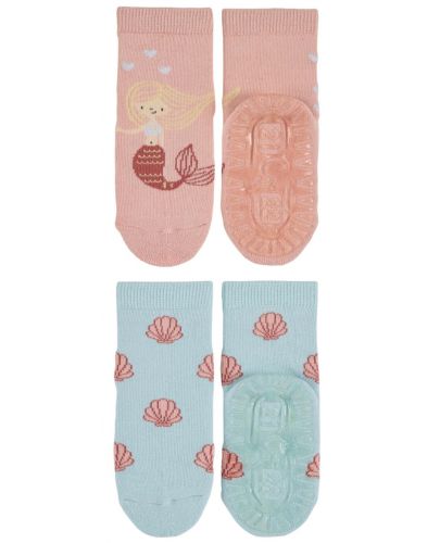 Чорапи със силиконова подметка Sterntaler - С русалка, 25/26 размер, 3-4 години, 2 чифта - 2