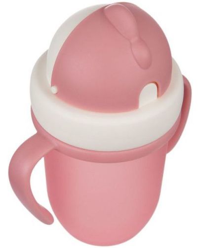 Чаша с Flip-top сламка Canpol babies - Matte Pastels,  210 ml, розова - 4